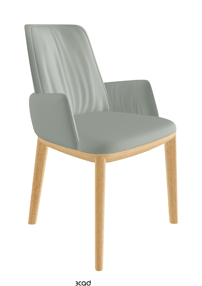 Belinda Dining Armchair_Natural Ashwood_Soft Leather_Ice