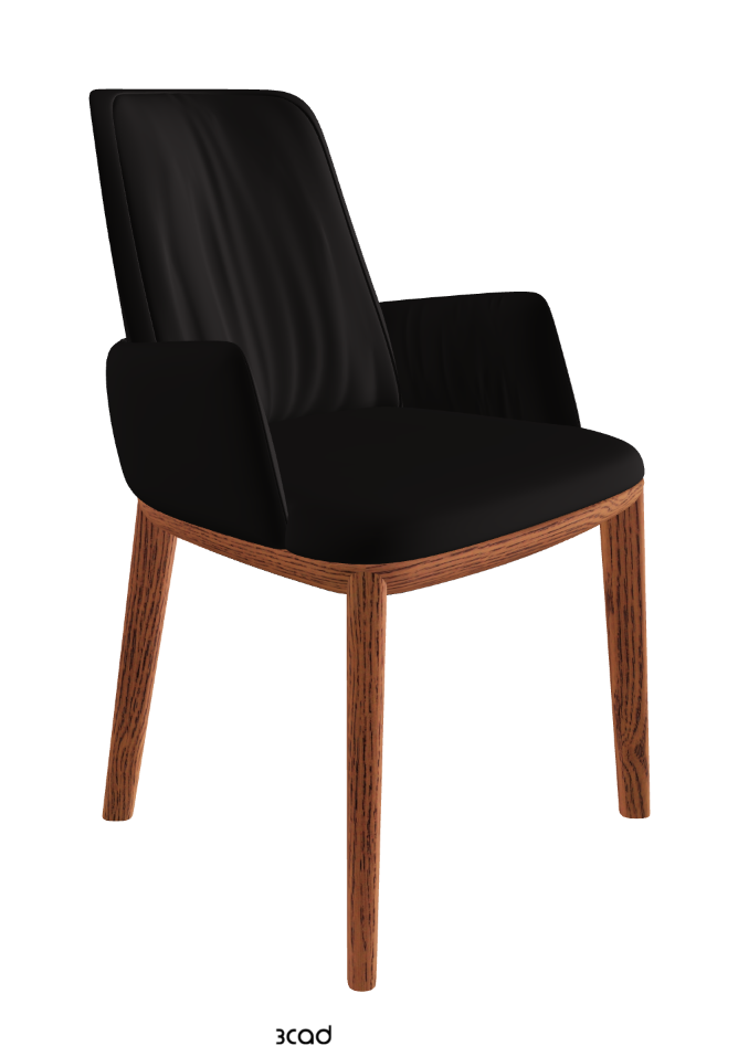 Belinda Dining Armchair_Canaletto Walnut Stained Ashwood_Synthetic Leather_Moka