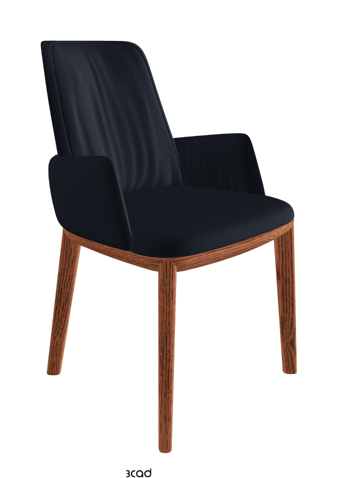 Belinda Dining Armchair_Canaletto Walnut Stained Ashwood_Synthetic Leather_Navy