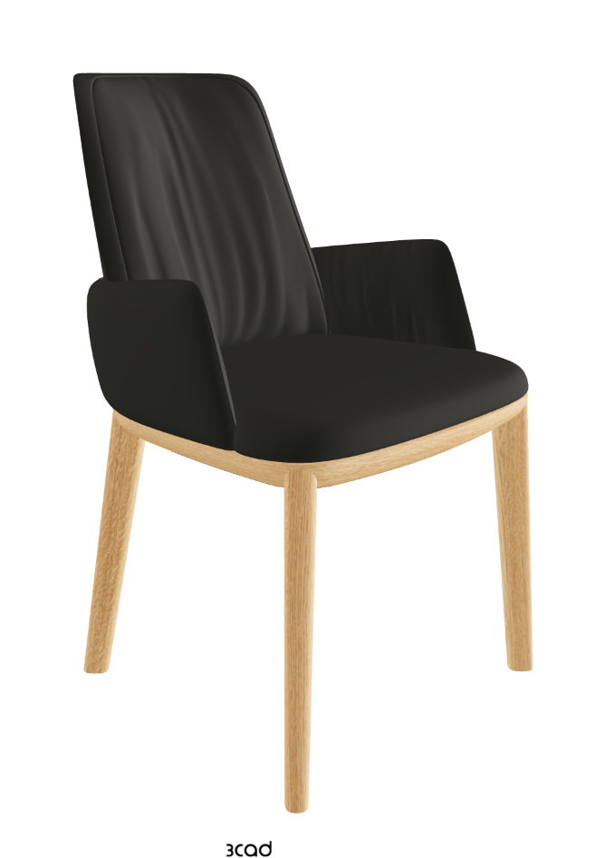 Belinda Dining Armchair_Natural Ashwood_Synthetic Leather_London