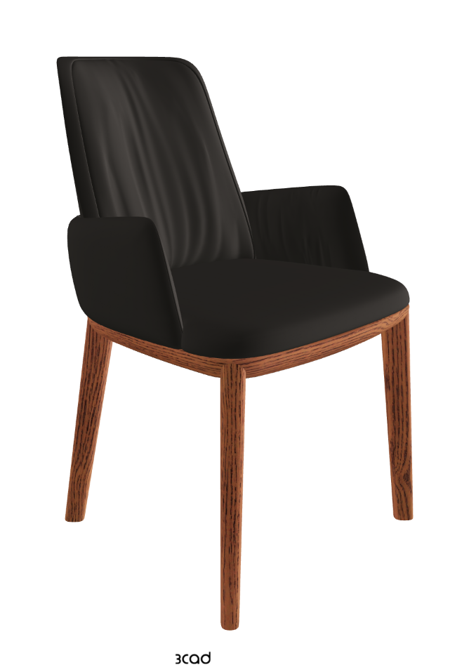 Belinda Dining Armchair_Canaletto Walnut Stained Ashwood_Synthetic Leather_Ardesia
