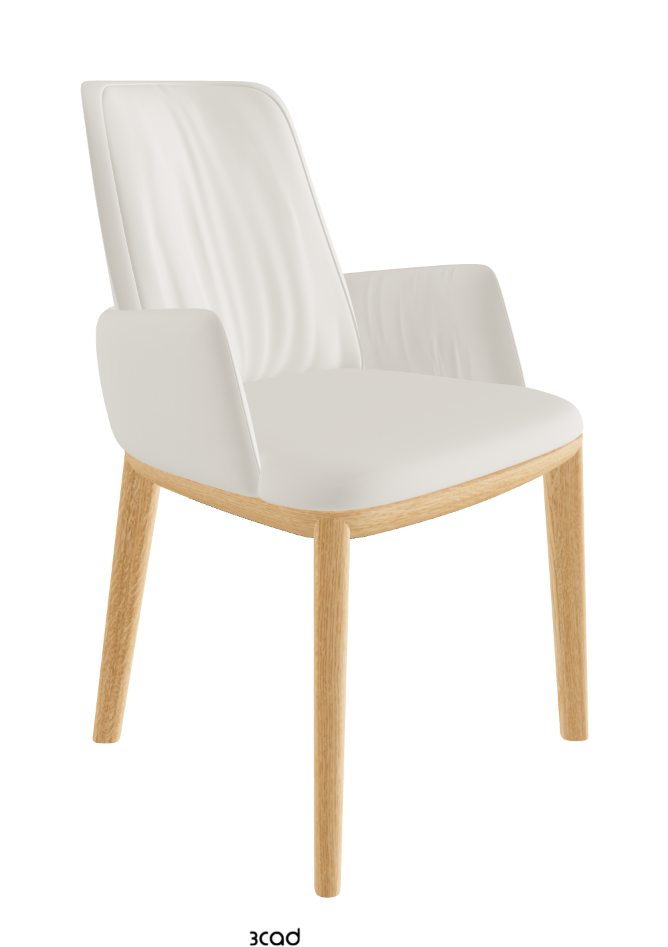 Belinda Dining Armchair_Natural Ashwood_Synthetic Leather_Lino