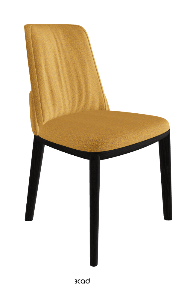 Belinda Dining Chair_Open Pore Matt Black Ashwood_Fabric_B247