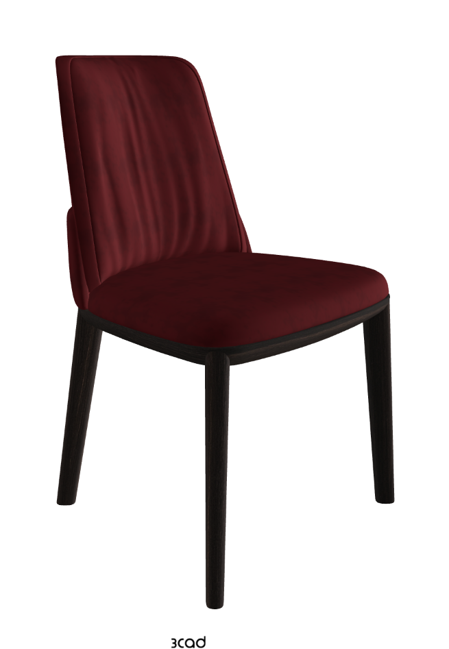 Belinda Dining Chair_Burned Oak Stained Ashwood_Micro Nubuk_Cardinal