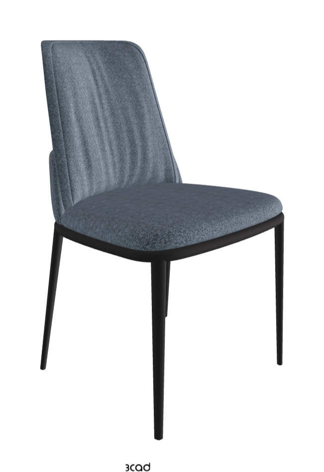 Belinda ML Dining Chair_Black Embossed_Fabric_B245