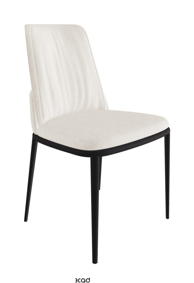 Belinda ML Dining Chair_Black Embossed_Fabric_B610
