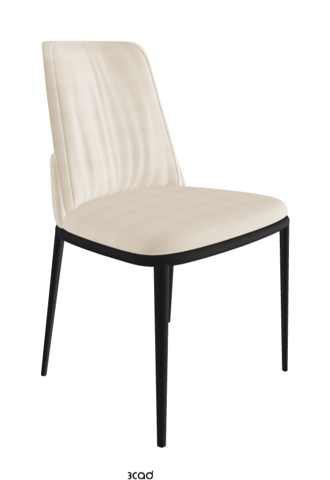 Belinda ML Dining Chair_Black Embossed_Fabric_B922