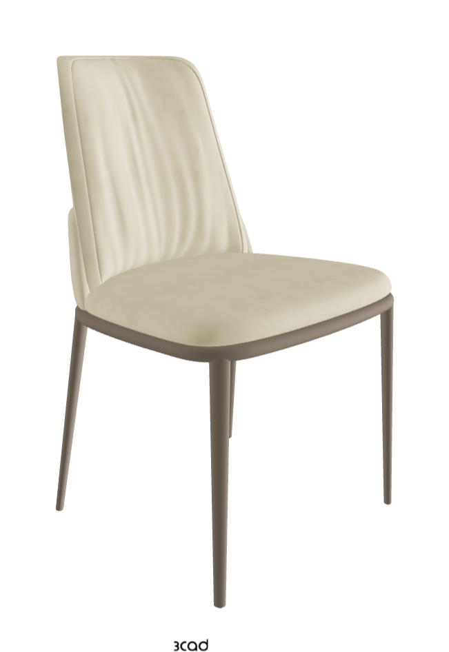 Belinda ML Dining Chair_Titanium Embossed_Micro Nubuk_Beige