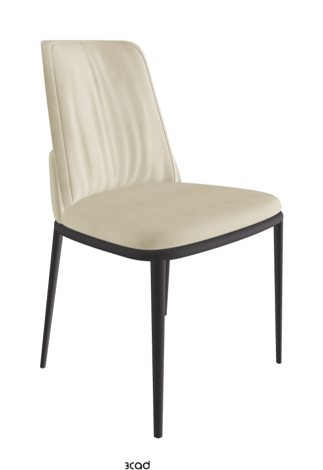 Belinda ML Dining Chair_Graphite Embossed_Micro Nubuk_Beige