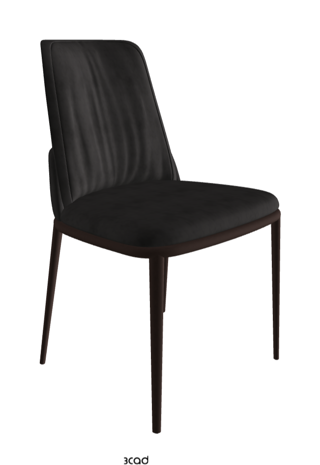 Belinda ML Dining Chair_Bronze Embossed_Micro Nubuk_Charcoal