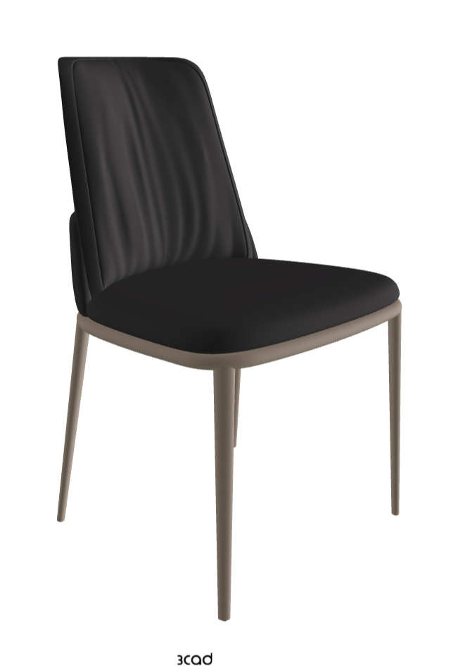 Belinda ML Dining Chair_Titanium Embossed_Glove Soft Leather_Hornet