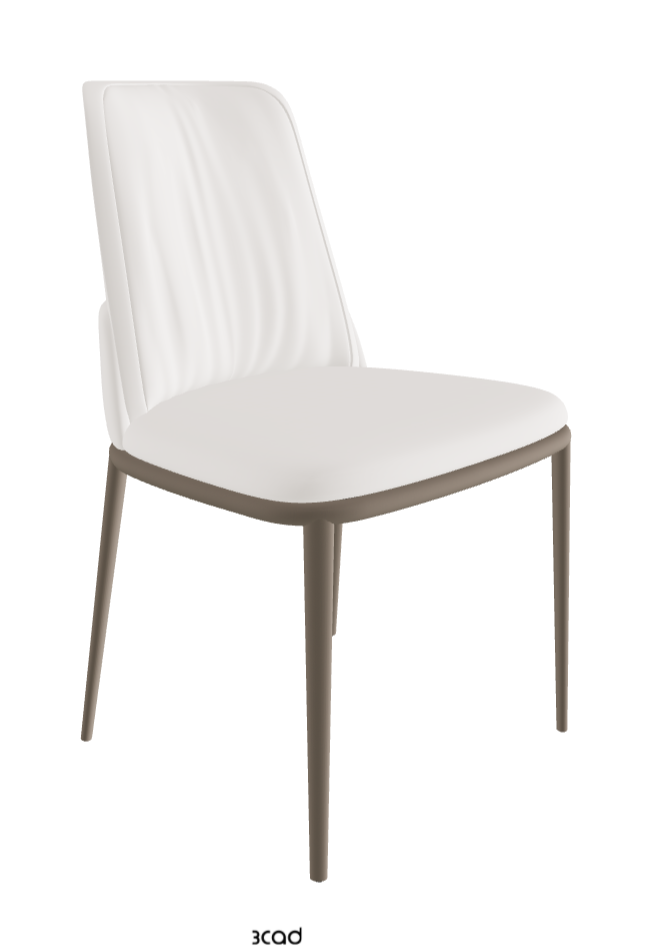 Belinda ML Dining Chair_Titanium Embossed_Soft Leather_Oyster