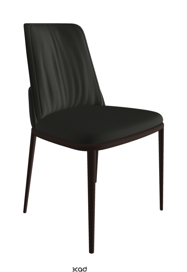 Belinda ML Dining Chair_Bronze Embossed_Soft Leather_Smoke