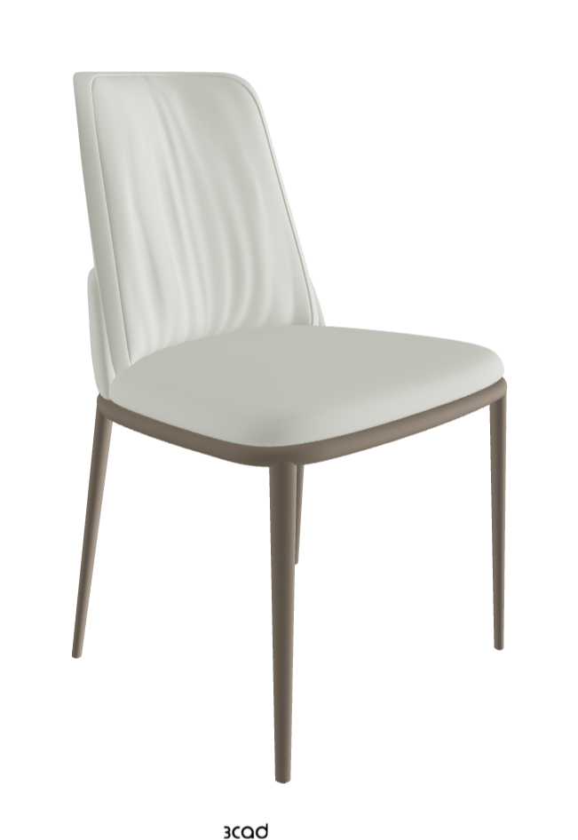 Belinda ML Dining Chair_Titanium Embossed_Soft Leather_Artico