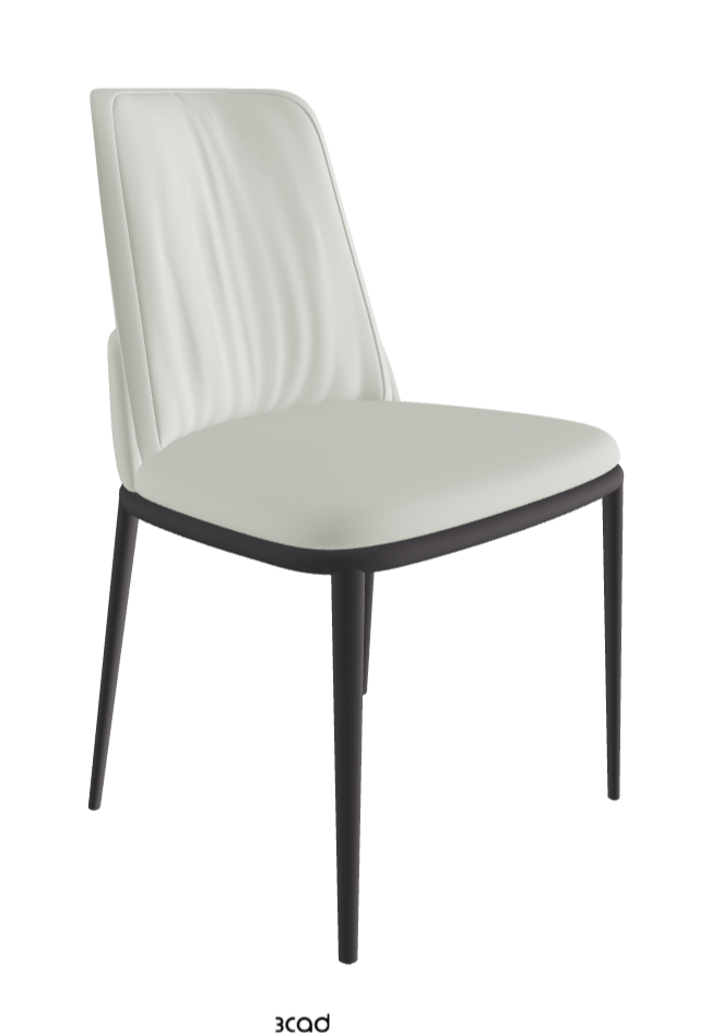 Belinda ML Dining Chair_Graphite Embossed_Soft Leather_Artico