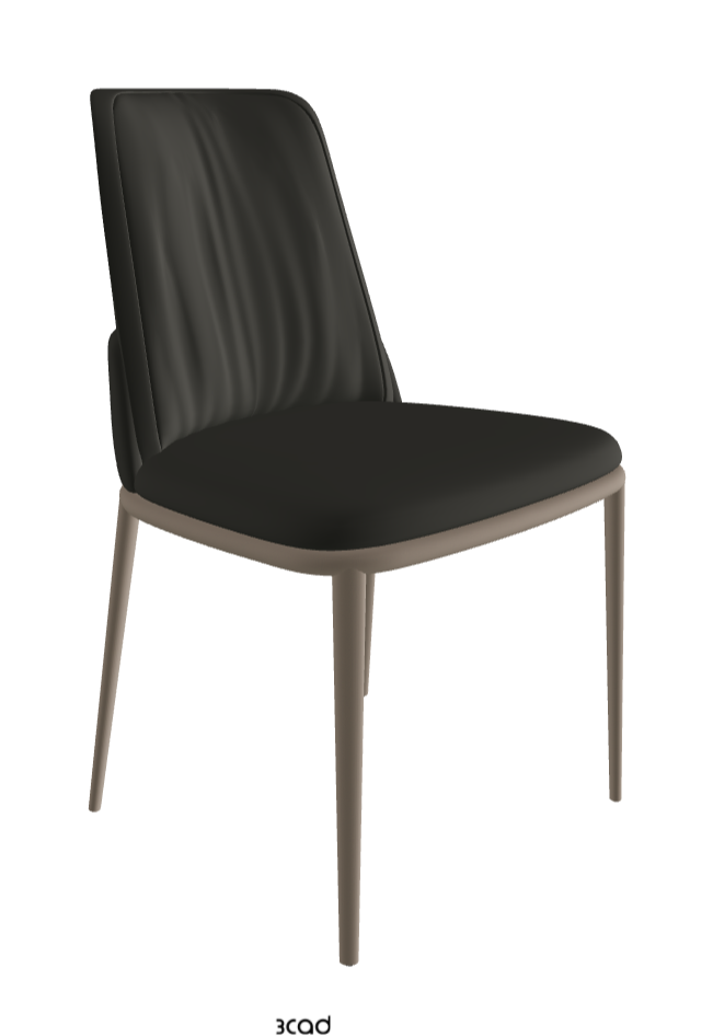 Belinda ML Dining Chair_Titanium Embossed_Synthetic Leather_London