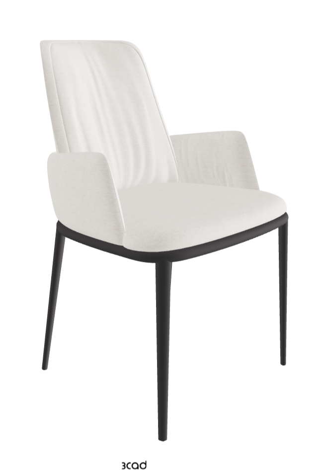 Belinda ML Dining Armchair_Graphite Embossed_Fabric_B730