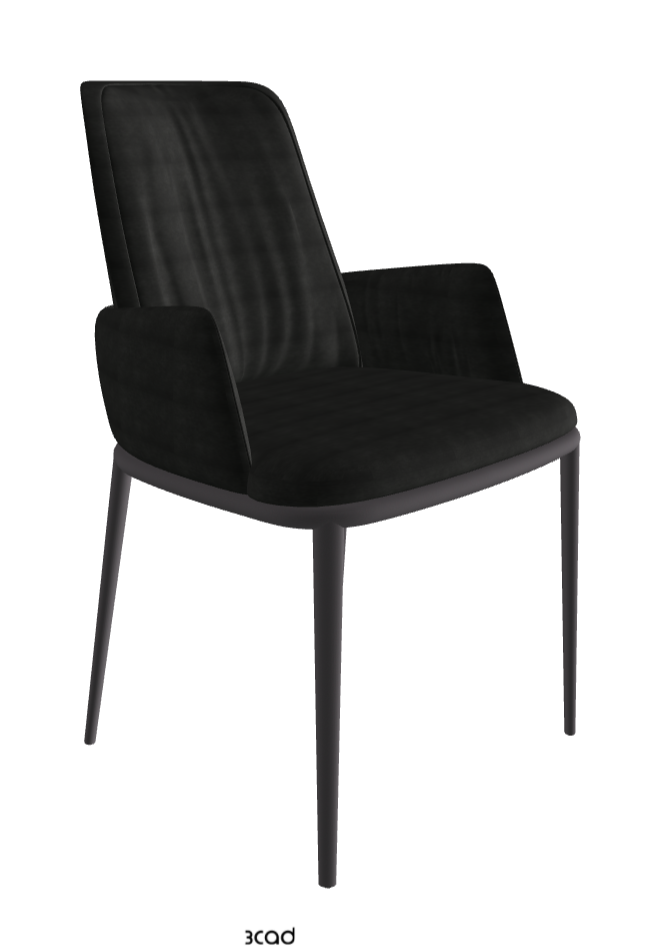 Belinda ML Dining Armchair_Graphite Embossed_Fabric_B932