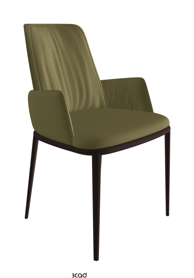 Belinda ML Dining Armchair_Bronze Embossed_Glove Soft Leather_Oliva