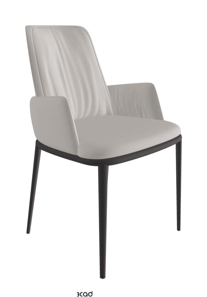 Belinda ML Dining Armchair_Graphite Embossed_Soft Leather_Dakota