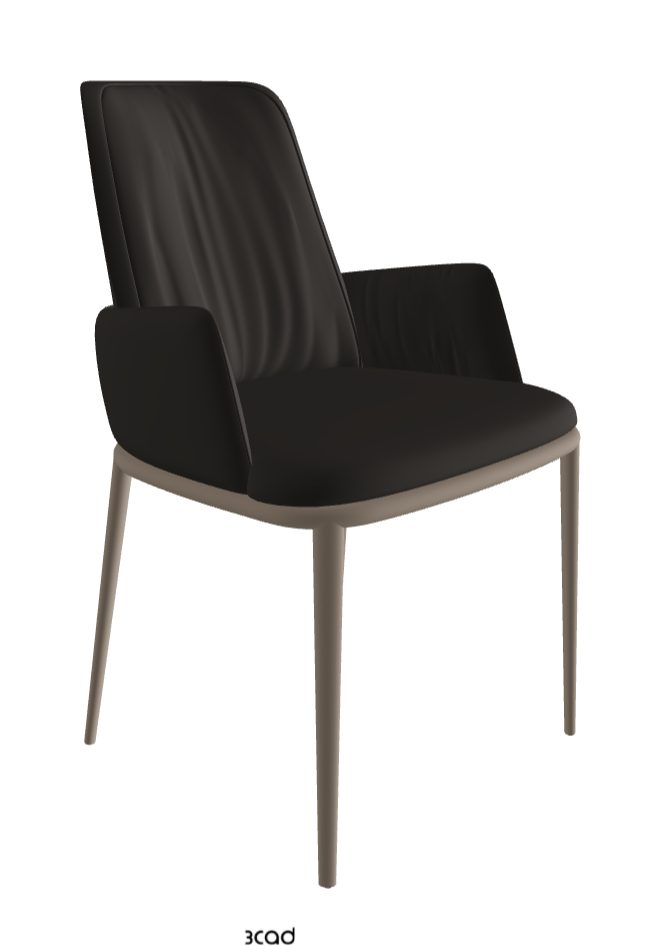 Belinda ML Dining Armchair_Titanium Embossed_Soft Leather_Ardesia