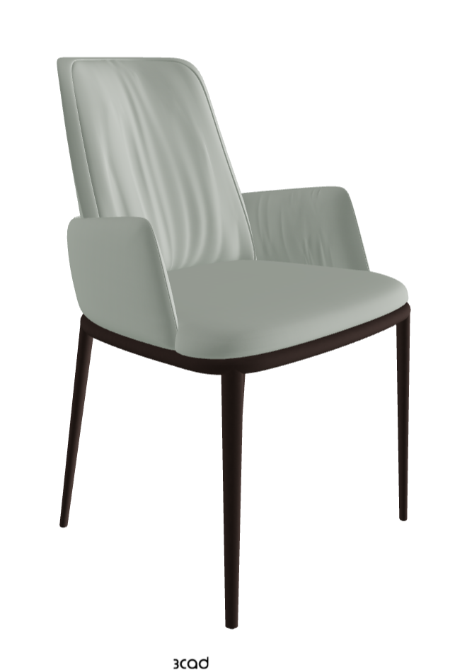 Belinda ML Dining Armchair_Bronze Embossed_Soft Leather_Ice