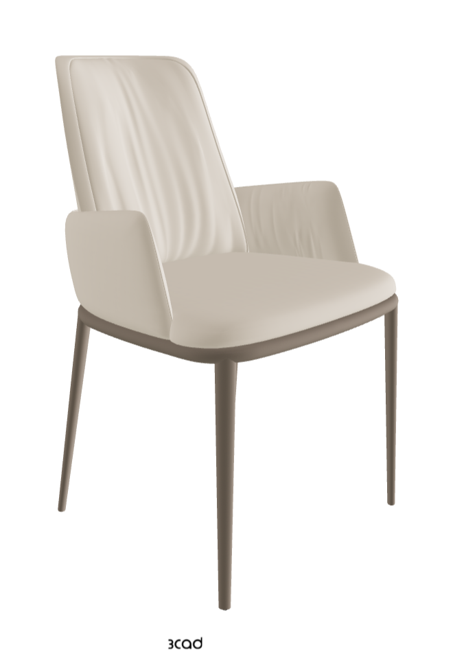 Belinda ML Dining Armchair_Titanium Embossed_Soft Leather_Cashmere