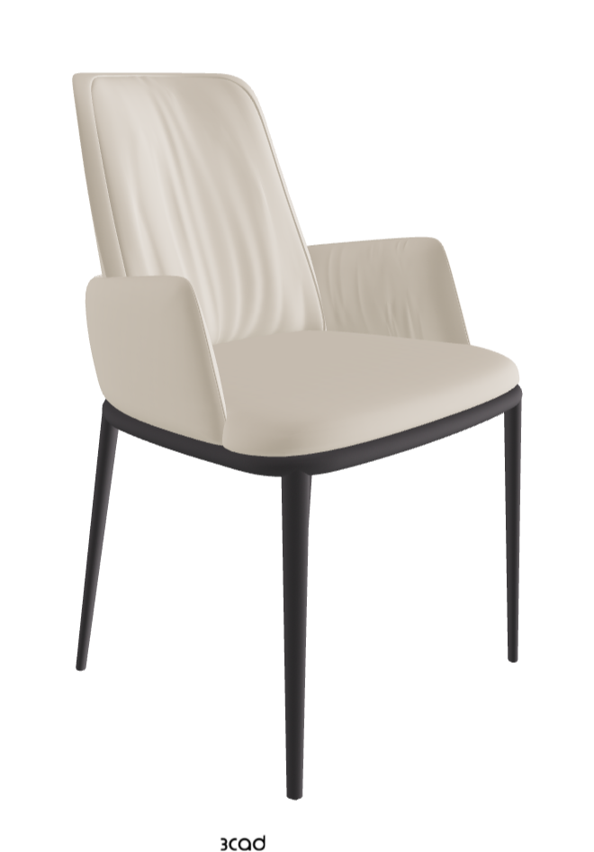 Belinda ML Dining Armchair_Graphite Embossed_Soft Leather_Cashmere