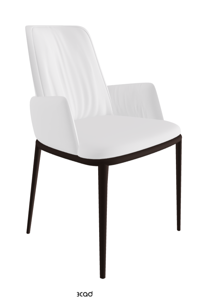 Belinda ML Dining Armchair_Bronze Embossed_Soft Leather_Bianco