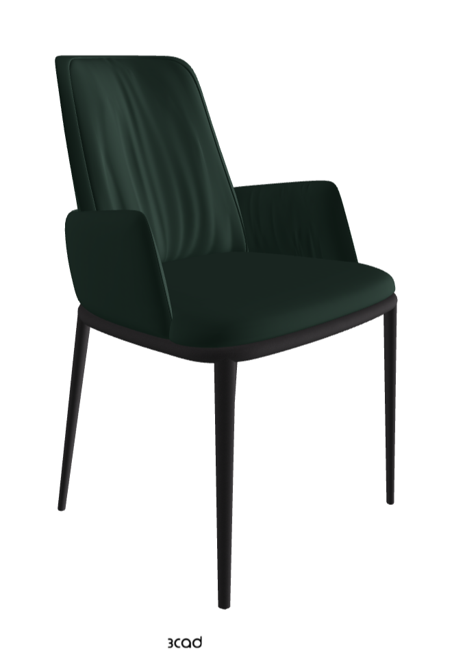 Belinda ML Dining Armchair_Black Embossed_Soft Leather_Sherwood