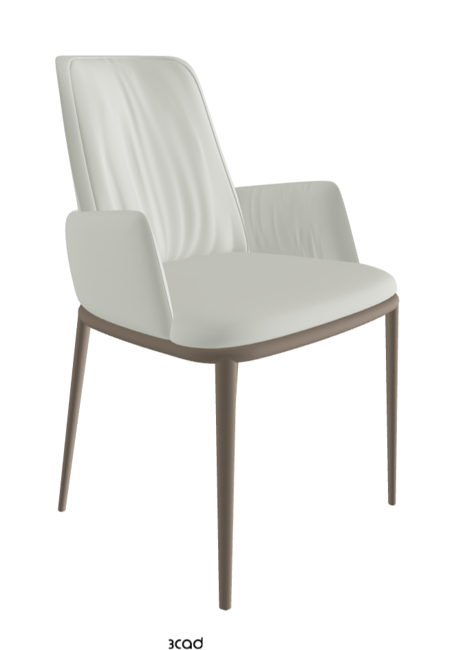 Belinda ML Dining Armchair_Titanium Embossed_Soft Leather_Artico