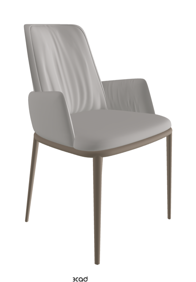 Belinda ML Dining Armchair_Titanium Embossed_Soft Leather_Nardo