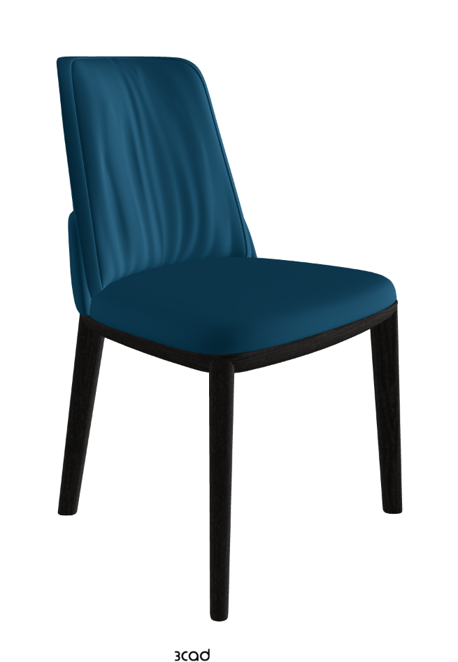 Belinda Dining Chair_Open Pore Matt Black Ashwood_Soft Leather_Capri