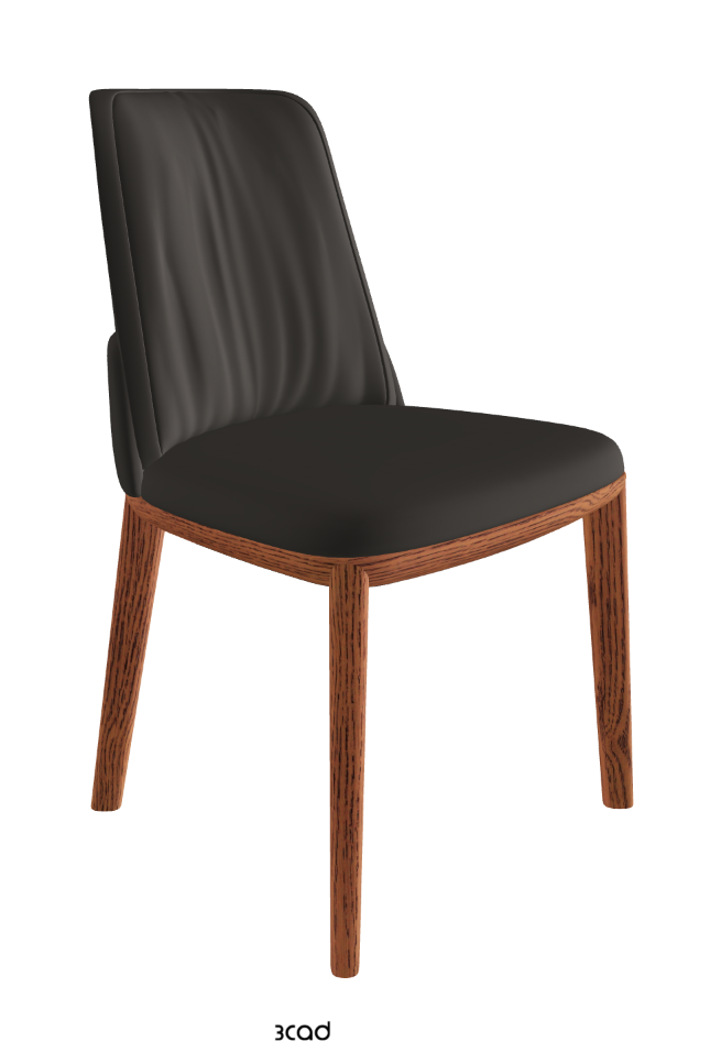 Belinda Dining Chair_Canaletto Walnut Stained Ashwood_Soft Leather_Piombo