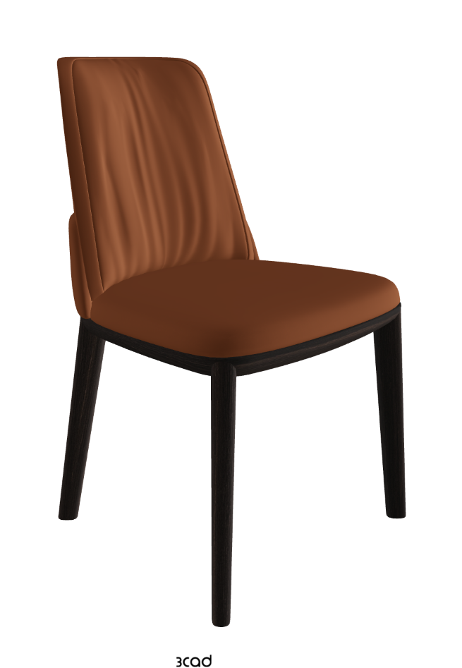 Belinda Dining Chair_Burned Oak Stained Ashwood_Soft Leather_Cognac