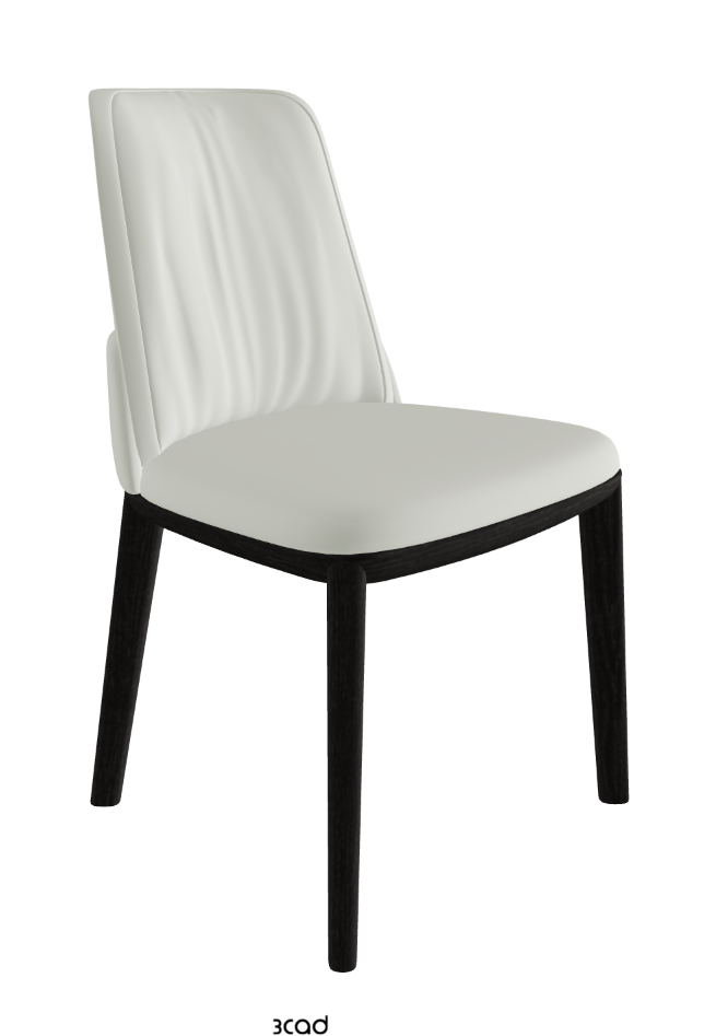 Belinda Dining Chair_Open Pore Matt Black Ashwood_Soft Leather_Artico