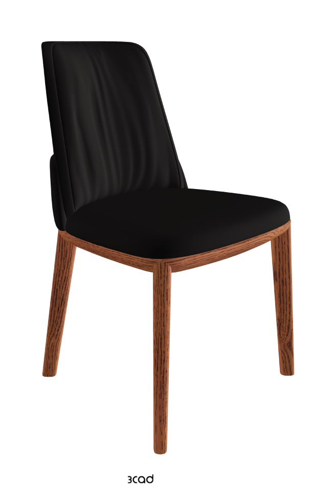 Belinda Dining Chair_Canaletto Walnut Stained Ashwood_Synthetic Leather_Moka