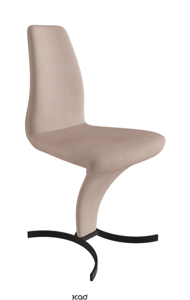 Betty Dining Chair_Matt Graphite_Micro Nubuk:_Dusty Rose
