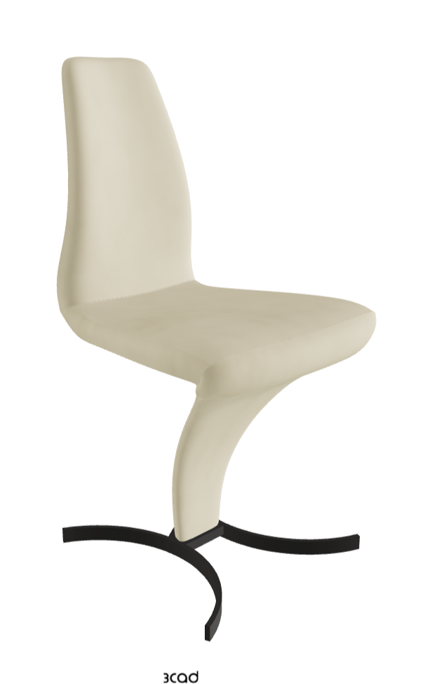 Betty Dining Chair_Matt Graphite_Micro Nubuk:_Beige