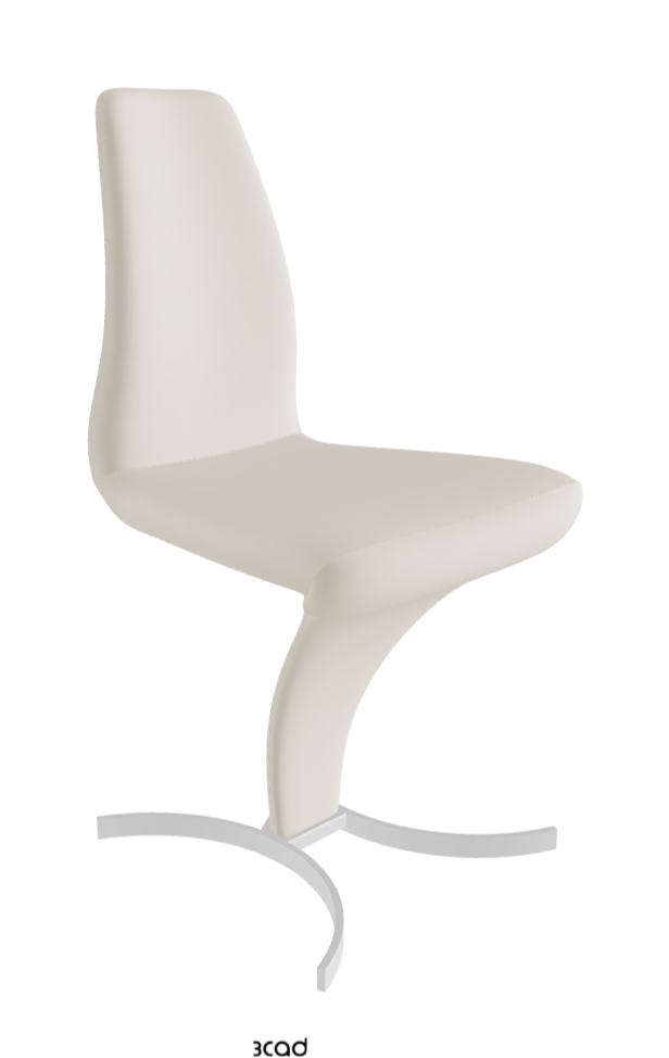 Betty Dining Chair_Chrome_Glove Soft Leather_Ecru
