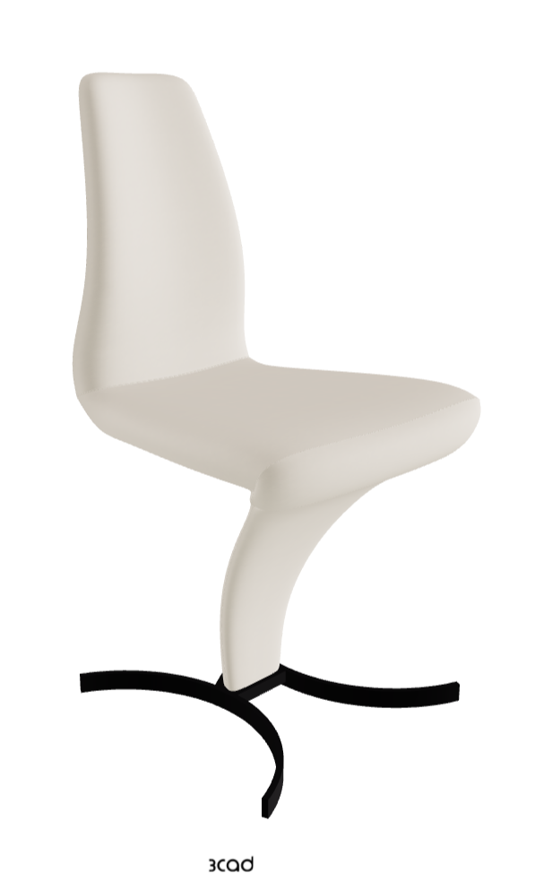 Betty Dining Chair_Matt Black_Glove Soft Leather:_Ecru