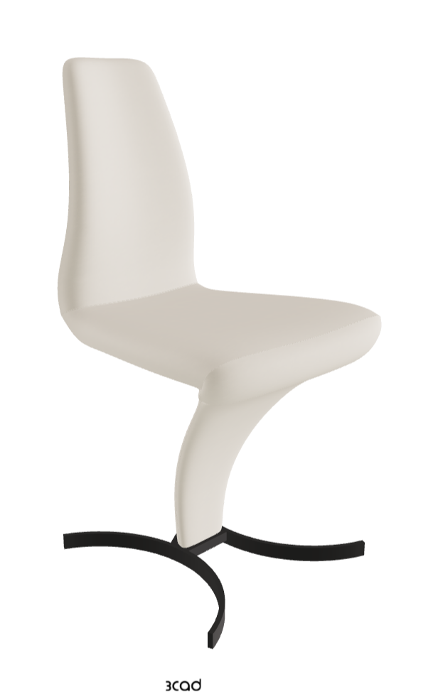 Betty Dining Chair_Matt Graphite_Glove Soft Leather:_Ecru