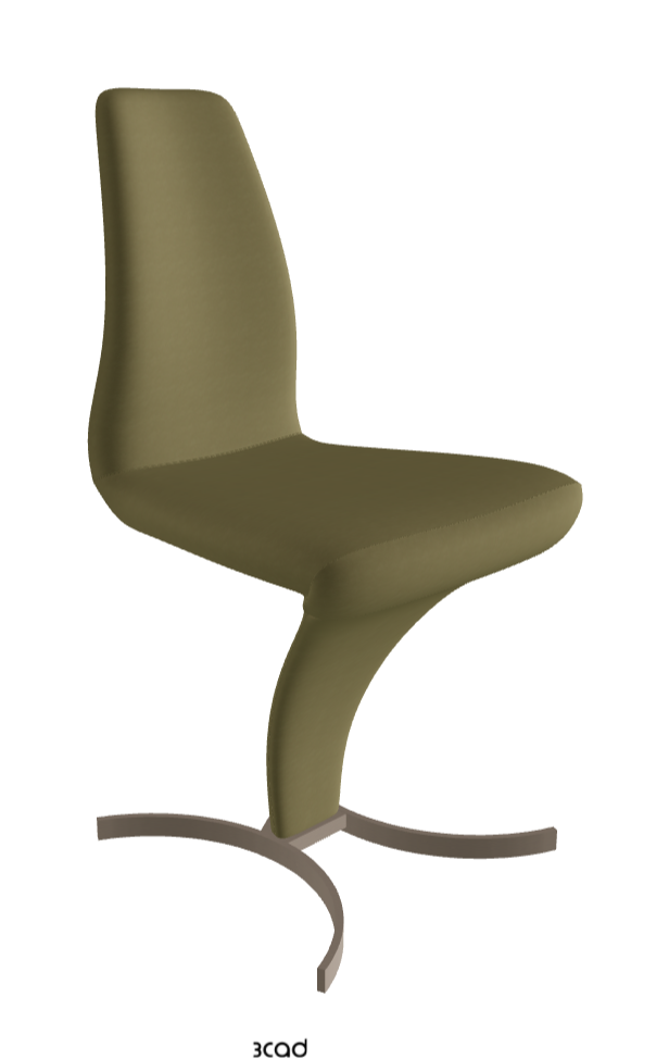 Betty Dining Chair_Titanium Embossed_Glove Soft Leather:_Oliva