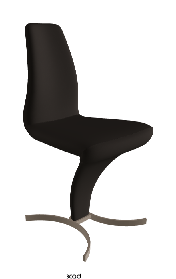 Betty Dining Chair_Titanium Embossed_Soft Leather:_Testa Di Moro