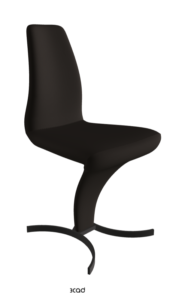 Betty Dining Chair_Matt Graphite_Soft Leather:_Testa Di Moro