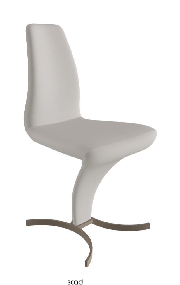 Betty Dining Chair_Titanium Embossed_Soft Leather:_Dakota