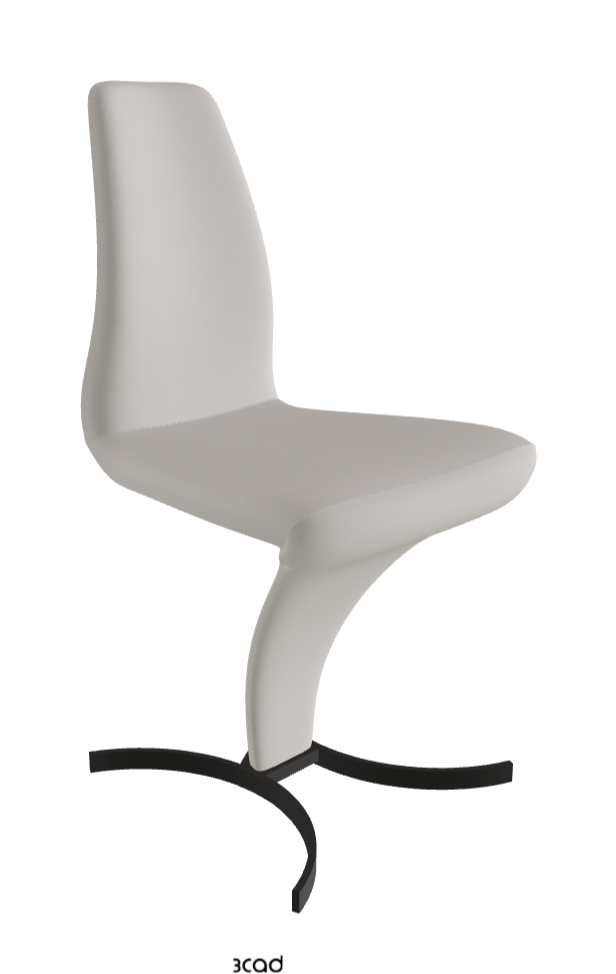 Betty Dining Chair_Matt Graphite_Soft Leather:_Dakota