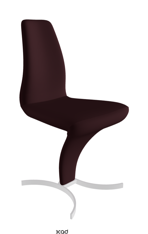 Betty Dining Chair_Chrome_Soft Leather_Bordeaux