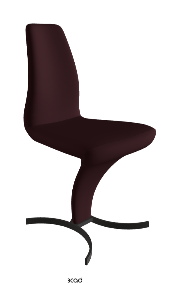 Betty Dining Chair_Matt Graphite_Soft Leather:_Bordeaux