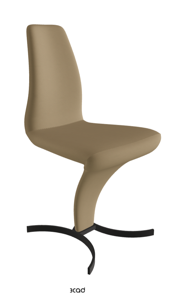 Betty Dining Chair_Matt Graphite_Soft Leather:_Safari